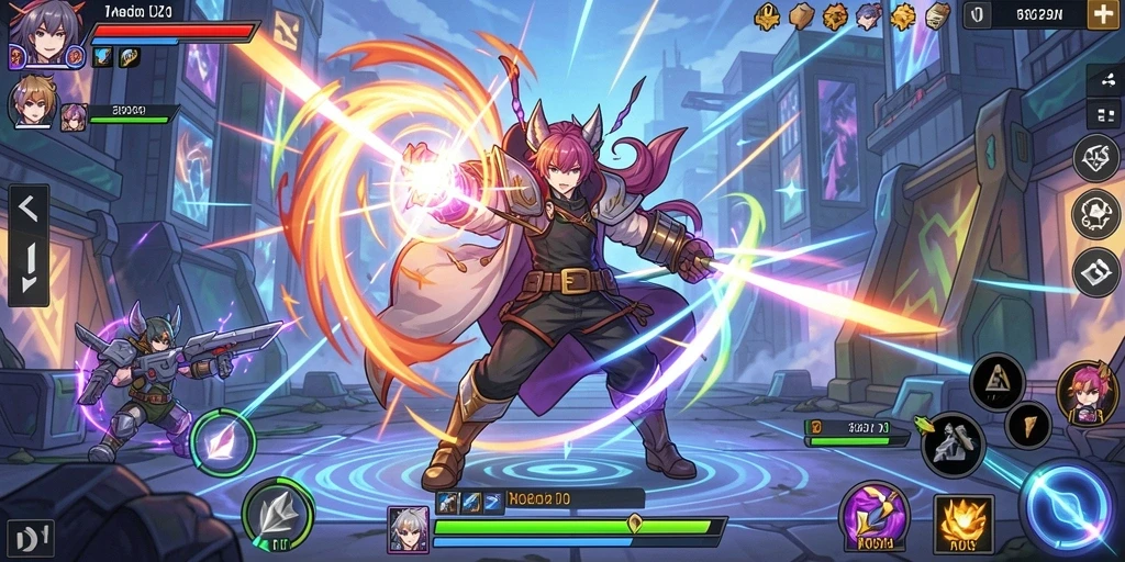 Tangkapan layar menampilkan aksi seru dalam game.